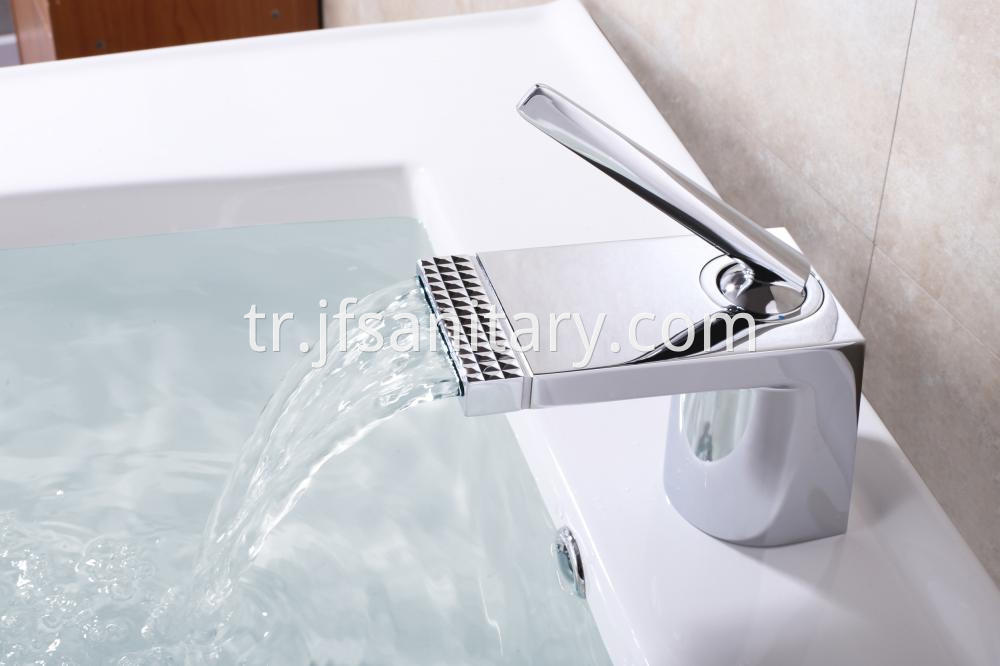 Waterfall Basin Faucets Chrome Brass And Glass